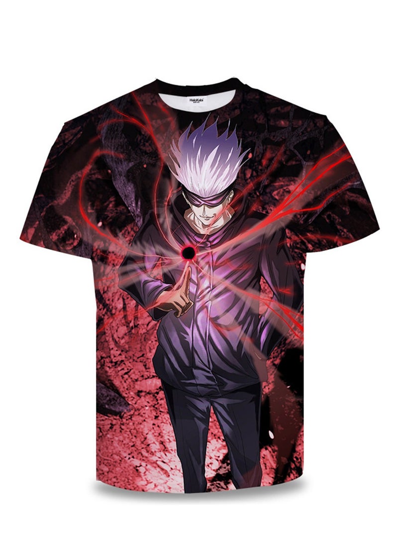 تي شيرت الرسوم المتحركة Jujutsu Kaisen ثلاثي الأبعاد بطباعة رقمية قابلة للتنفس - Image 1