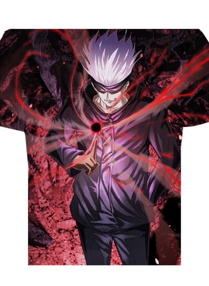 تي شيرت الرسوم المتحركة Jujutsu Kaisen ثلاثي الأبعاد بطباعة رقمية قابلة للتنفس - Image 2