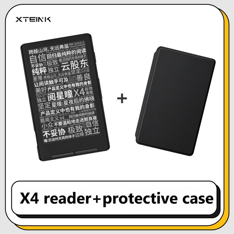 Xteink X4 E-Book Reader, Portable 4.3-Inch Screen, Magnetic Paper Ink Display, 220ppi Resolution, With Case, Black - Image 1