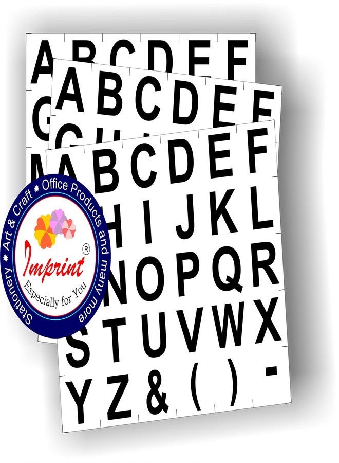 إمبرينت ملصقات حروف أبجدية متعددة الاستخدامات من إمبرينت، ورقية، للمنزل والمكتب، 108 أرقام، عبوة من قطعة واحدة - Image 3