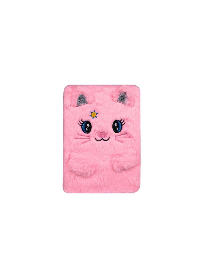 SMILY KIDDOS Smily Kiddos Fluffy Note Book Happy Kitty Magical Lovely Notebook Plush Kitty Notebook Journal for Kids…  - Image 1