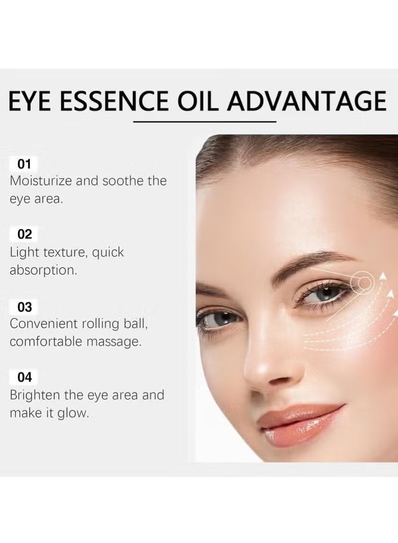 OUHOE Rollerball Castor Oil Anti-Wrinkle Eye Serum, Castor Oil and Frankincense Eye Roller, Firming Eye Cream for Dark Circles, Puffy Eyes, Eye Bags, and Anti-Aging Treatment - Image 4