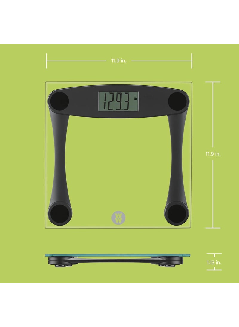 CONAIR Weight Watchers Digital Bathroom Scale by Conair  Glass Body Measures Up to 400 Lbs in Black Frame  - Image 5