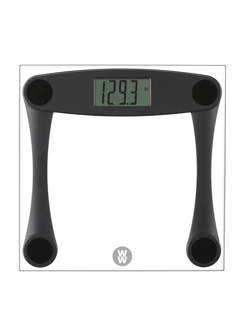 CONAIR Weight Watchers Digital Bathroom Scale by Conair  Glass Body Measures Up to 400 Lbs in Black Frame  - Image 1