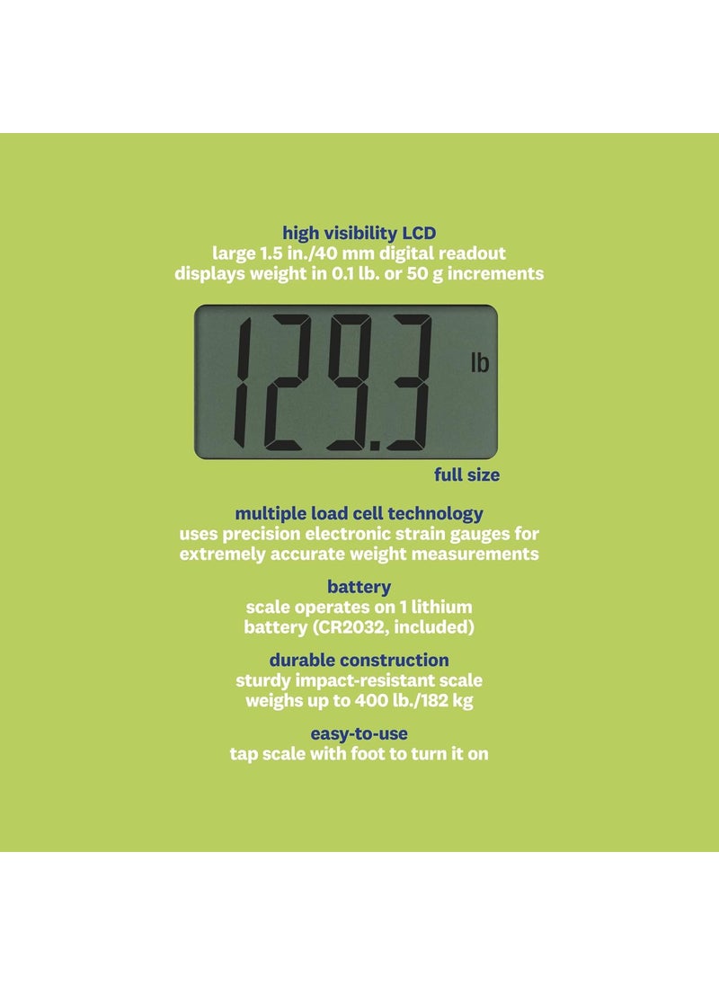 CONAIR Weight Watchers Digital Bathroom Scale by Conair  Glass Body Measures Up to 400 Lbs in Black Frame  - Image 3