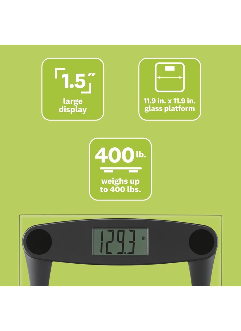 CONAIR Weight Watchers Digital Bathroom Scale by Conair  Glass Body Measures Up to 400 Lbs in Black Frame  - Image 4