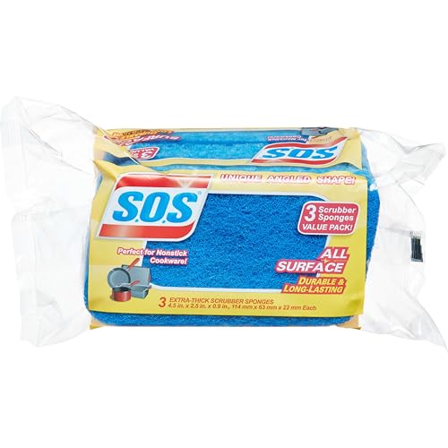 S.O.S All Surface Scrubber Sponge, 3 Count - Image 4