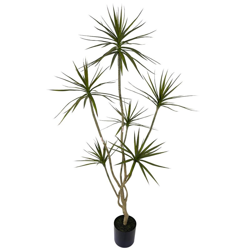 AfanD Artificial Dracaena marginata,6ft Tall Fake Plants Artificial Dracaena marginata Plants for Indoor, Fake Trees for Office Home Living Room Floor Patio Greening Porch Decor - Image 1