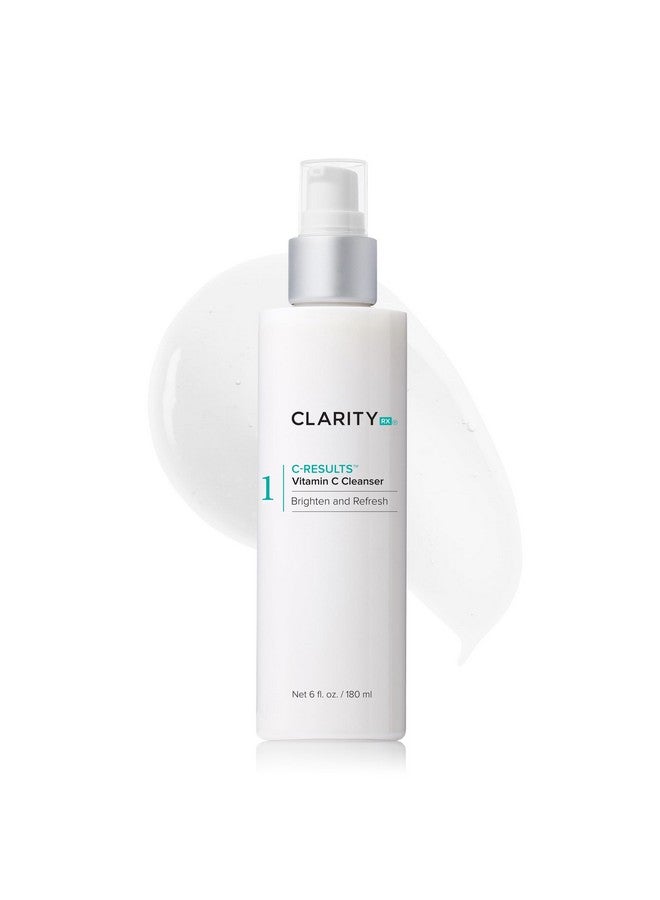 ClarityRx C-Results Vitamin C Facial Cleanser, Natural Plant-Based Brightening Face Wash with Lactic Acid (6 fl oz) - Image 1