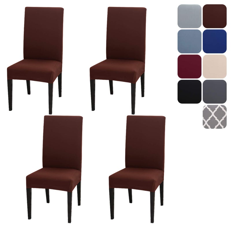 Aisprts Dining Room Chair Covers Slipcovers Set of 4 Stretch Removable Washable Dining Chair Protector Decoration Cover Seat Slipcover for Hotel Ceremony Banquet Kitchen Restaurant Home