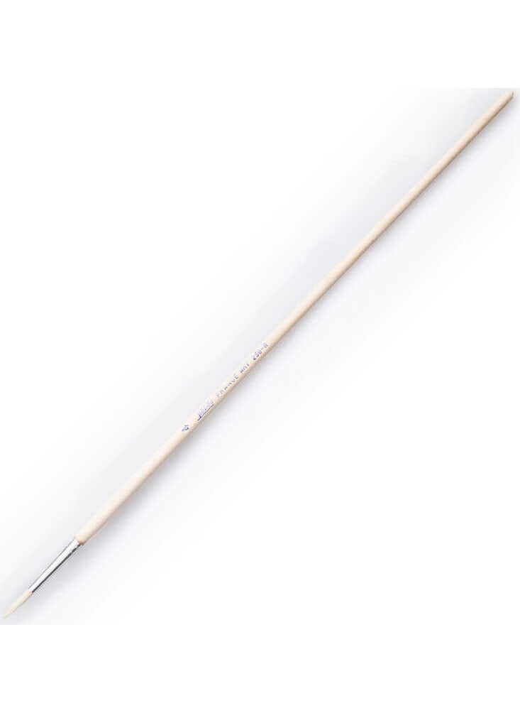 Pebeo 258R White Bristle Round Oil Paint Brush 4 