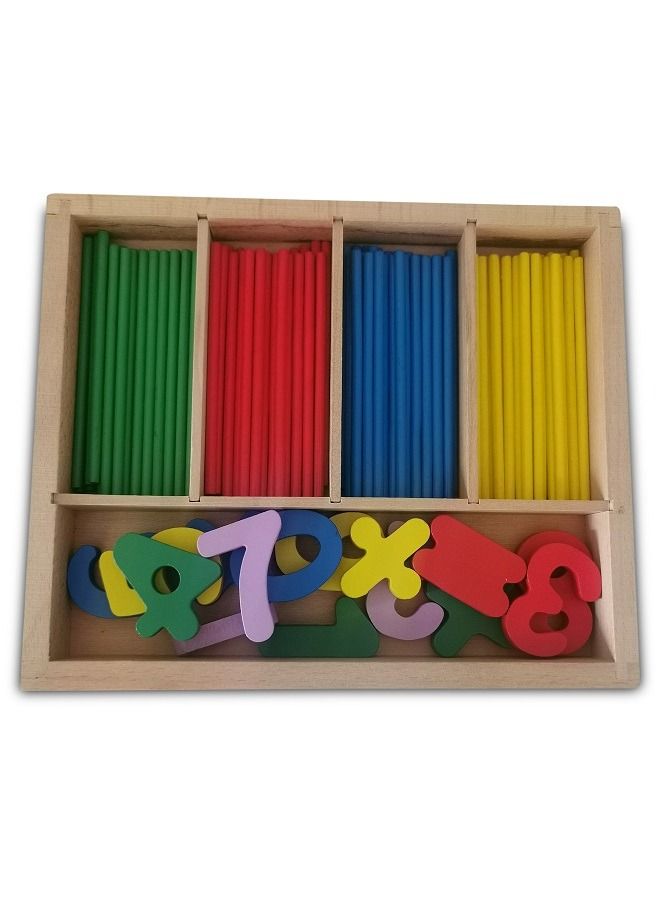 Wooden  Sticks and Number Toys Set - Image 1