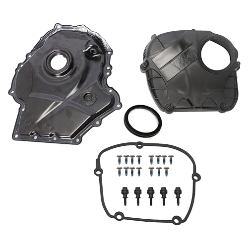 JAVOUKA Engine Timing Chain Cover with Gasket fit for VW Beetle/Jetta/Passat/Tiguan/Sharan/Scoricco/Golf/GTI/EOS/CC, fit for Audi A3/A4/A5/A6/TT/Allroad/Q3/Q5 1.8T 2.0T 2007-2017 06H103269C,06H109210A - Image 1