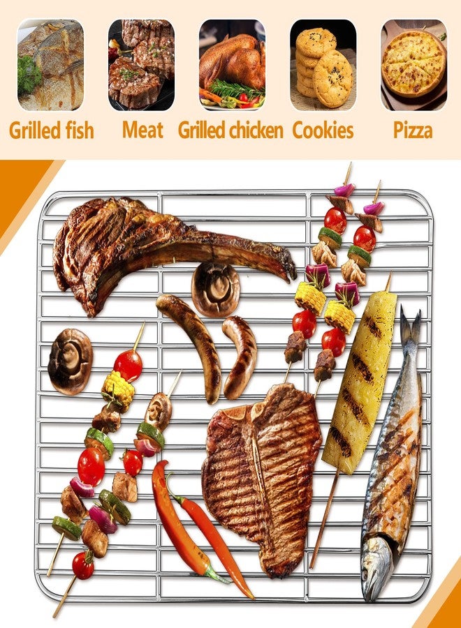 Vyndicca Baking Cooling Rack Set Stainless Steel Baking Racks, Roasting Rack for Roasting Grilling Cooking and Baking, Heavy Duty Wire Racks, Oven & Dishwasher Safe, 4 Various Sizes - Image 3