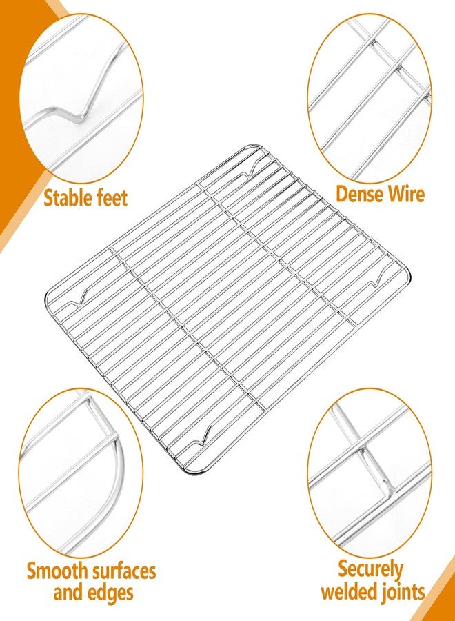 Vyndicca Baking Cooling Rack Set Stainless Steel Baking Racks, Roasting Rack for Roasting Grilling Cooking and Baking, Heavy Duty Wire Racks, Oven & Dishwasher Safe, 4 Various Sizes - Image 4