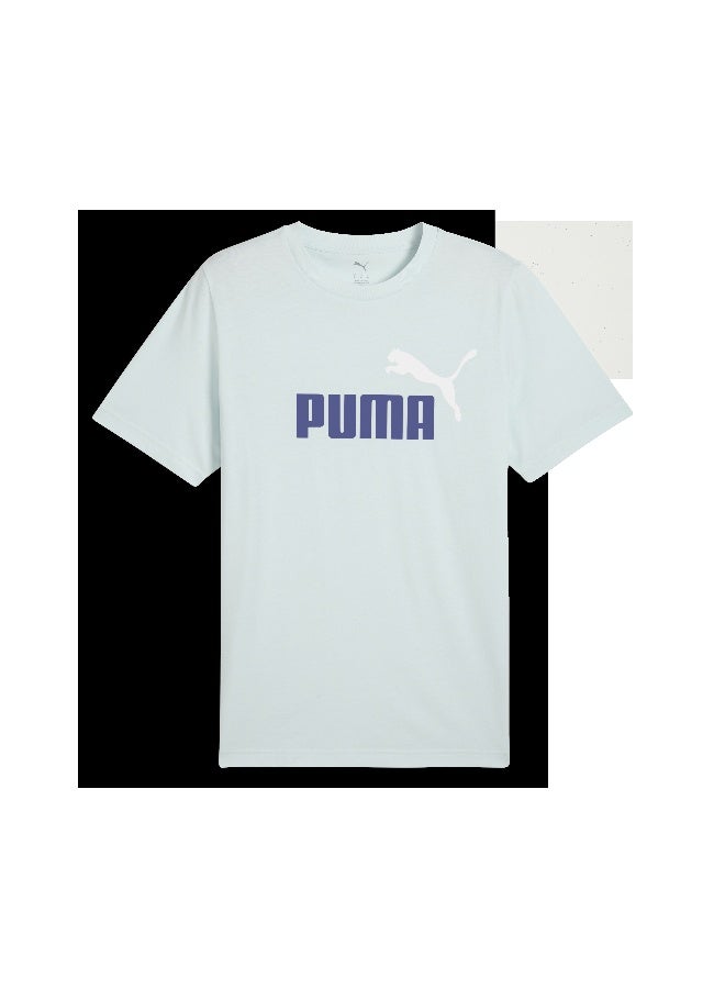 PUMA Ess 2 Color No. 1 Logo Tee Peaceful Blue - Image 1