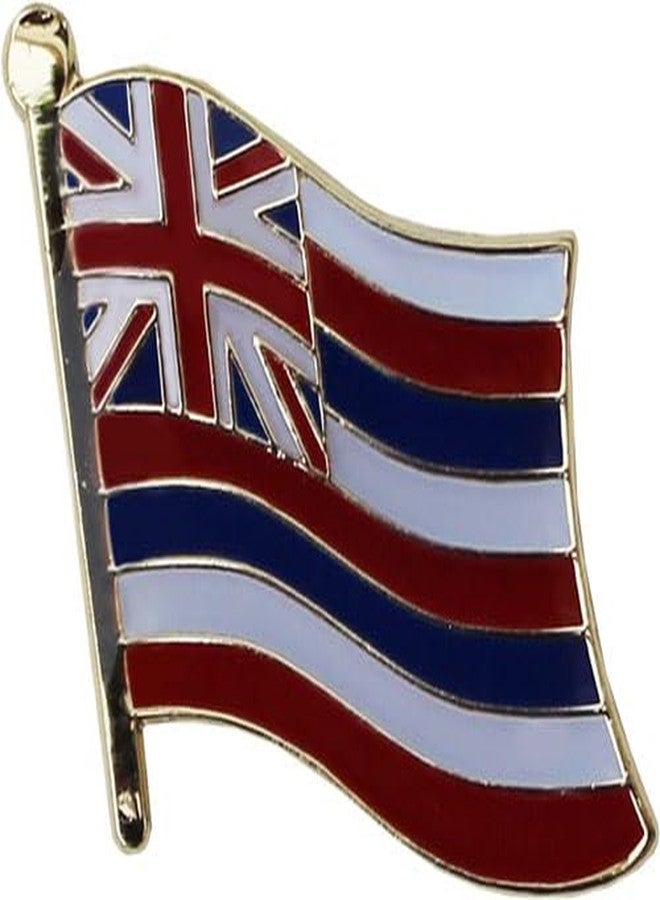 Flagline Hawaii Flag Die-struck Single Lapel Pin with Butterfly Clasp Closure - Image 2