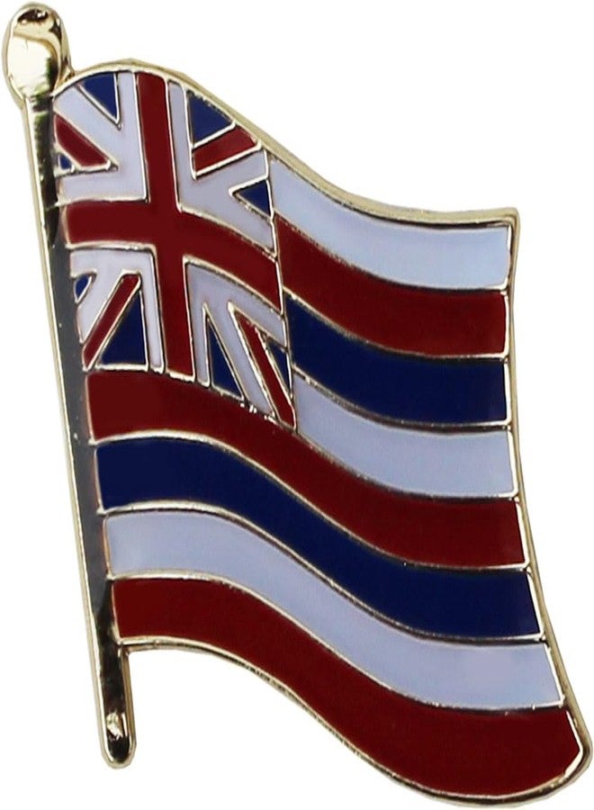 Flagline Hawaii Flag Die-struck Single Lapel Pin with Butterfly Clasp Closure - Image 1