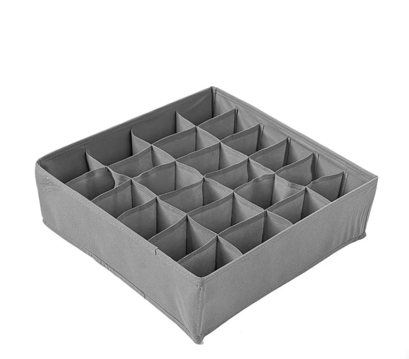 COSKIRA COSKIRA Folding Underwear Storage Drawer Basket For Underwear Panties Socks Household Space Saving Organizer Of Wardrobe Closet Bedroom Home room Bedroom Accessories1Grey - Image 1