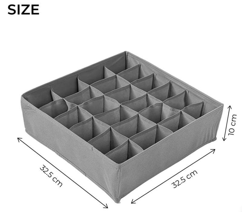 COSKIRA COSKIRA Folding Underwear Storage Drawer Basket For Underwear Panties Socks Household Space Saving Organizer Of Wardrobe Closet Bedroom Home room Bedroom Accessories1Grey - Image 3