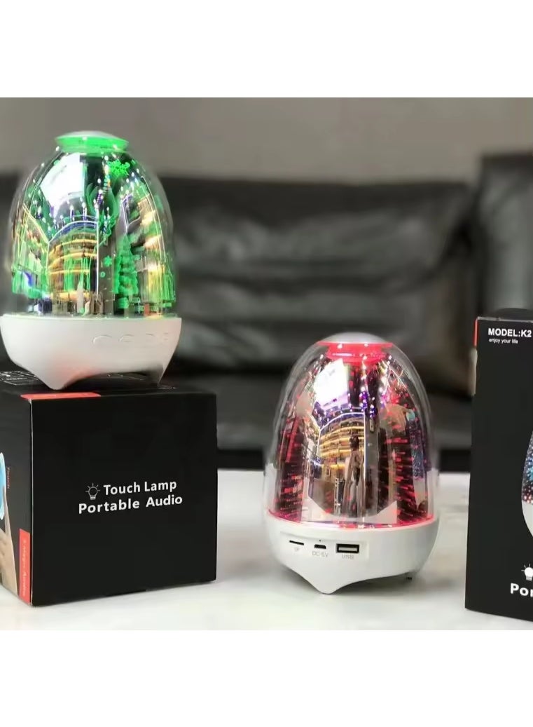 إيكوانتو مصباح سماعة قرآن إيكوانتو SQ-707 على شكل بيضة مع تحكم باللمس، سماعة بلوتوث، إضاءة LED متعددة الألوان، ريموت كنترول، تلاوات قرآن عالية الجودة بـ 16 قارئًا و16 لغة ترجمة - Image 3