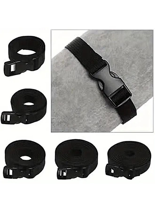 Heavy Duty Nylon Cargo Strap 59 06 Inch Black Buckle Lock For Transport Trucks Trailers - Image 2