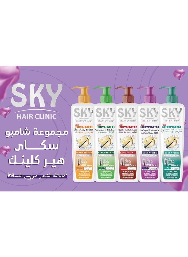 SKY Hair Clinic Shampoo With Hyaluronic & Niacinamide For Hair Fall 400ml - Image 5