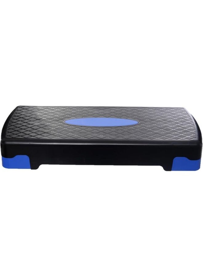 MD Stay Fit Adjustable Aerobic Step Platform with 2 Height Levels 10cm and 15cm Fitness Stepper 68x28cm Blue - Image 3