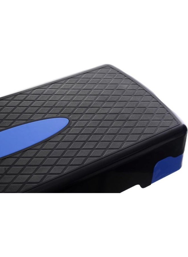 MD Stay Fit Adjustable Aerobic Step Platform with 2 Height Levels 10cm and 15cm Fitness Stepper 68x28cm Blue - Image 2