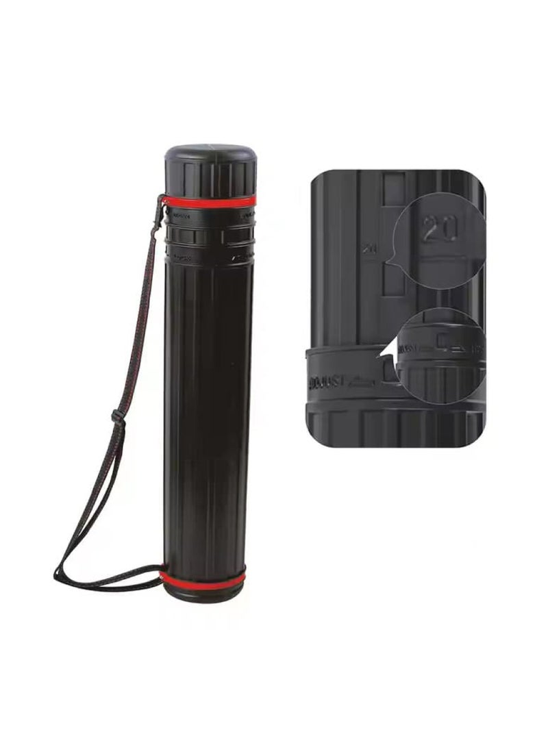 حافظة مخطوطات قابلة للتمديد 40–70 سم، أنبوب رسوم مع حمالة كتف - Image 3