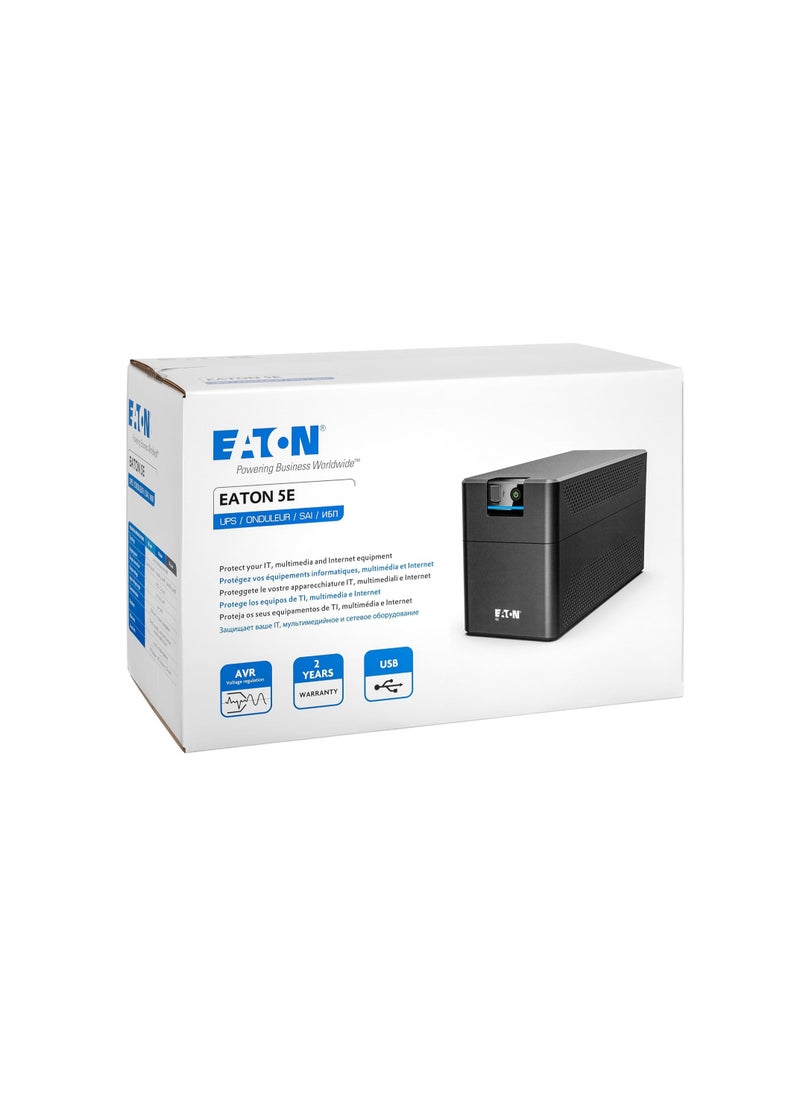 UPS 5E Gen2 700 IEC, Uninterruptible Power Supply, Line Interactive, 5E700I, 700 VA (4 IEC-C13 Outlets, Silent, Shutdown Software), Black