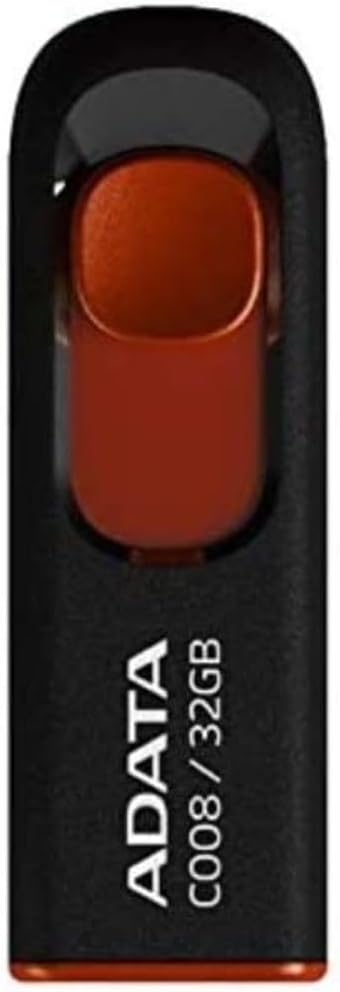 ADATA ADATA C008 32GB USB 20 Retractable Capless Flash Drive BlackRed AC00832GRKD - Image 5