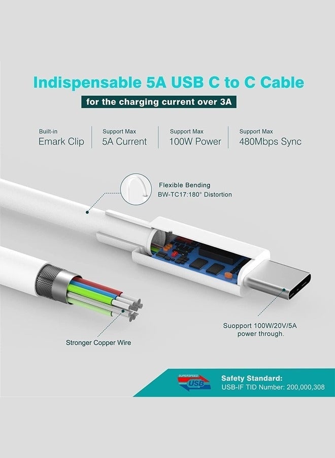 Bukela MacBook Pro 96W Super Fast Charger with Type-C Cable | USB-C Power Adapter for MacBook Pro/Air, Lenovo, iPad Pro 12.9/11 Inch & All USB-C Devices | OVP/OCP Safety Certified - Image 3