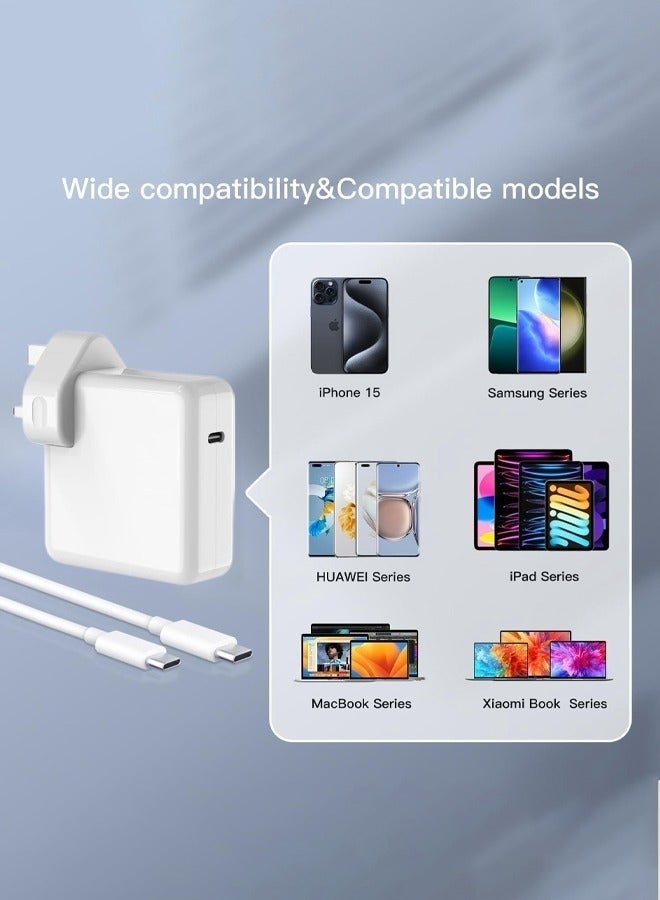 Bukela MacBook Pro 96W Super Fast Charger with Type-C Cable | USB-C Power Adapter for MacBook Pro/Air, Lenovo, iPad Pro 12.9/11 Inch & All USB-C Devices | OVP/OCP Safety Certified - Image 5