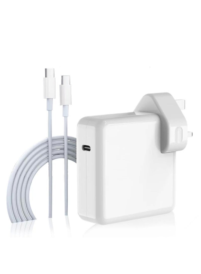 Bukela MacBook Pro 96W Super Fast Charger with Type-C Cable | USB-C Power Adapter for MacBook Pro/Air, Lenovo, iPad Pro 12.9/11 Inch & All USB-C Devices | OVP/OCP Safety Certified - Image 1