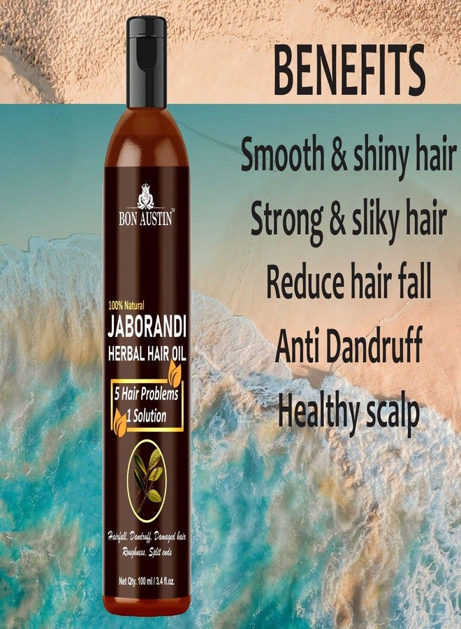 Bon Austin 100% Natural Jaborandi Herbal Growth Hair Oil - For Strong and Healthy Hair Combo Pack 3 Bottle of 100 ml(300 ml) - Image 2