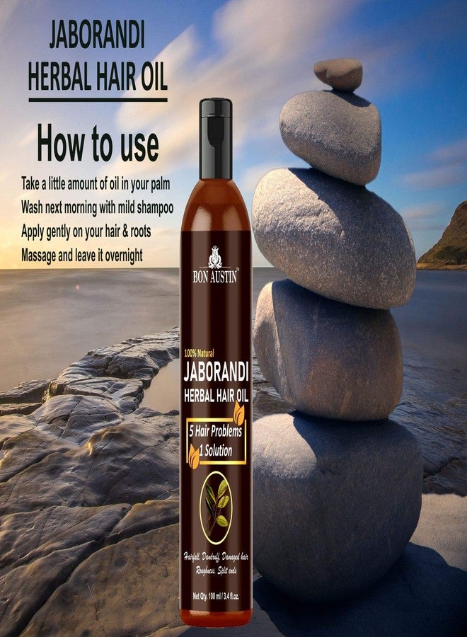 Bon Austin 100% Natural Jaborandi Herbal Growth Hair Oil - For Strong and Healthy Hair Combo Pack 3 Bottle of 100 ml(300 ml) - Image 5