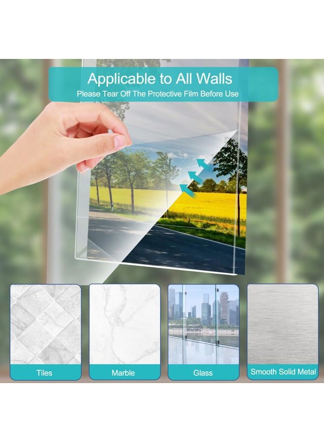 Wbtran 12x16 Inch Acrylic Picture Frames, Clear Photo Frame for Wall with Tape, No Drilling Frameless Picture Frames, Pack of 5 Floating Hanging Picture Frames 12 x 16 for Home, School, Office - Image 5