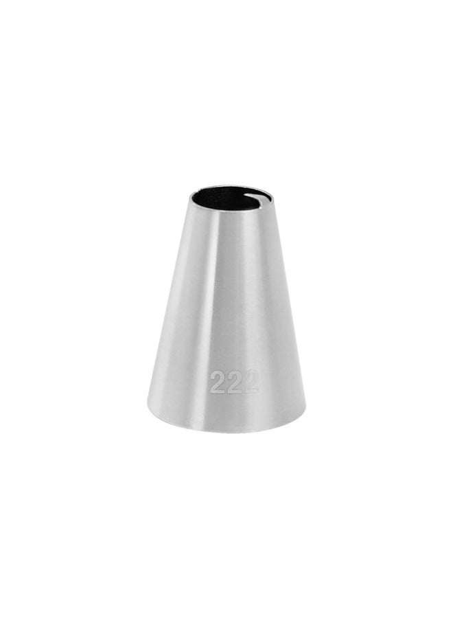 304 Stainless Steel Medium Pastry Nozzle 6 Teeth 8 Teeth Cake Cream Pastry Nozzle Baking DIY Cake Decoration Tool-Color:Gray-Specifications:222 - Image 1