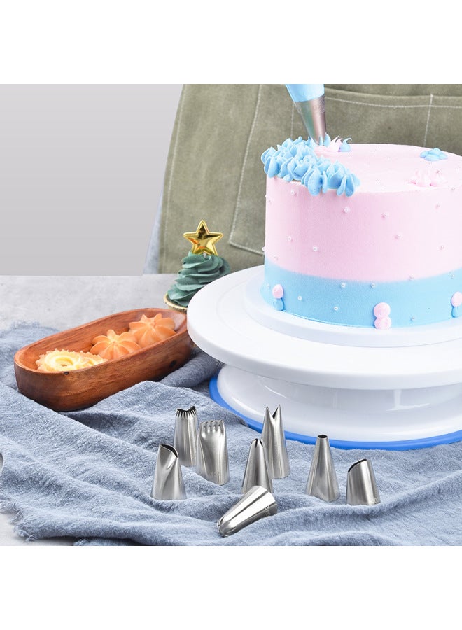 304 Stainless Steel Medium Pastry Nozzle 6 Teeth 8 Teeth Cake Cream Pastry Nozzle Baking DIY Cake Decoration Tool-Color:Gray-Specifications:222 - Image 5