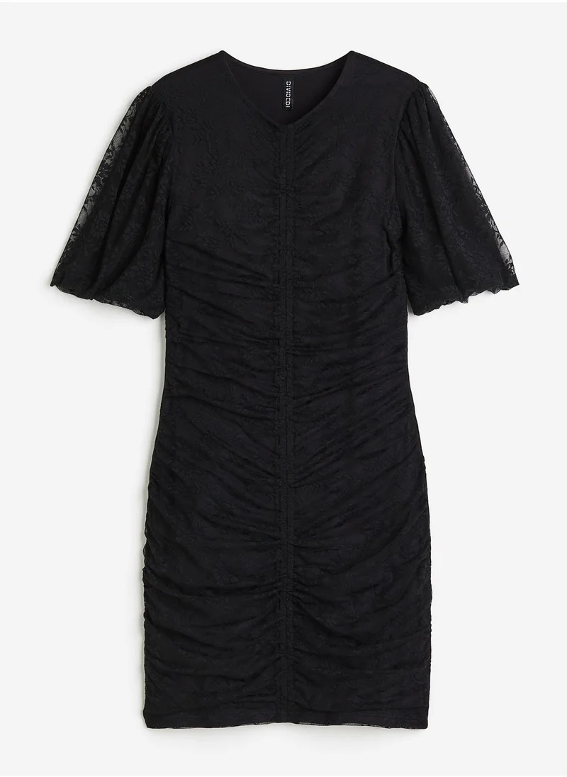 H&M Ruched Knitted Dress