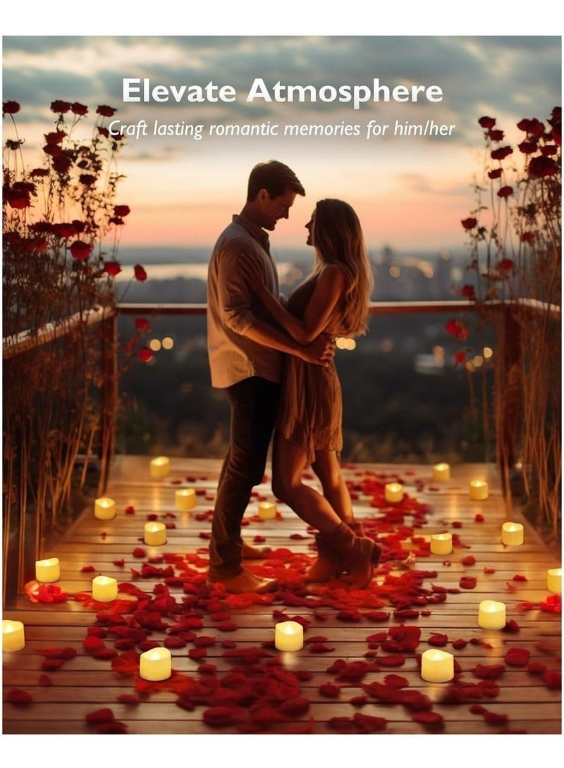 Zashe Flameless LED Tea Light Candles 12-Pack – Battery Operated, 200+ Hour Electric Tealights for Halloween, Wedding, Table & Home Decor, Christmas, Funeral – Safe, Long-Lasting Glow - Image 3