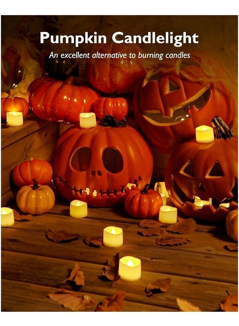 Zashe Flameless LED Tea Light Candles 12-Pack – Battery Operated, 200+ Hour Electric Tealights for Halloween, Wedding, Table & Home Decor, Christmas, Funeral – Safe, Long-Lasting Glow - Image 5