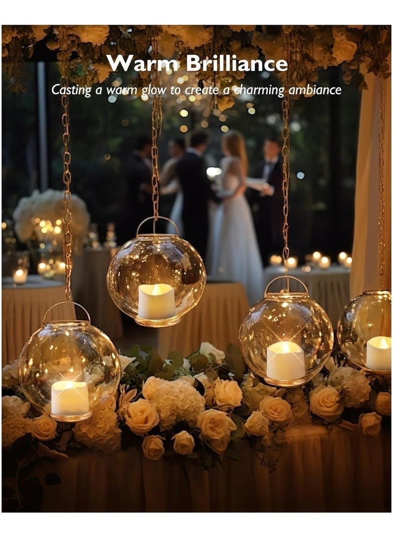 Zashe Flameless LED Tea Light Candles 12-Pack – Battery Operated, 200+ Hour Electric Tealights for Halloween, Wedding, Table & Home Decor, Christmas, Funeral – Safe, Long-Lasting Glow - Image 4