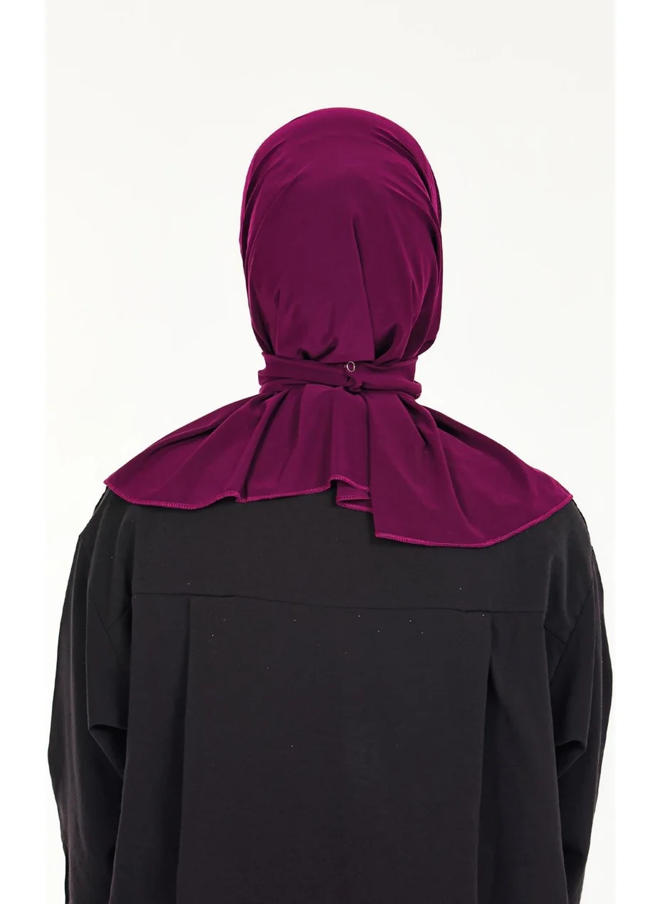 Sensu Women's Hijab Ready Made Hijab Bonnet Shawl with Snap Fasteners