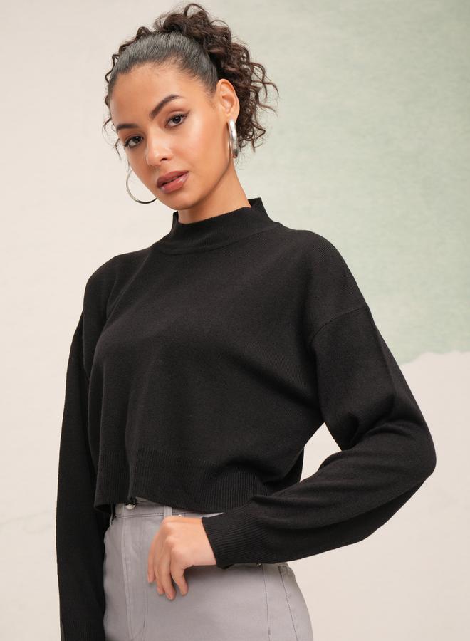 Tokyo Talkies Tokyo Talkies Solid High Neck Sweater  - Image 4