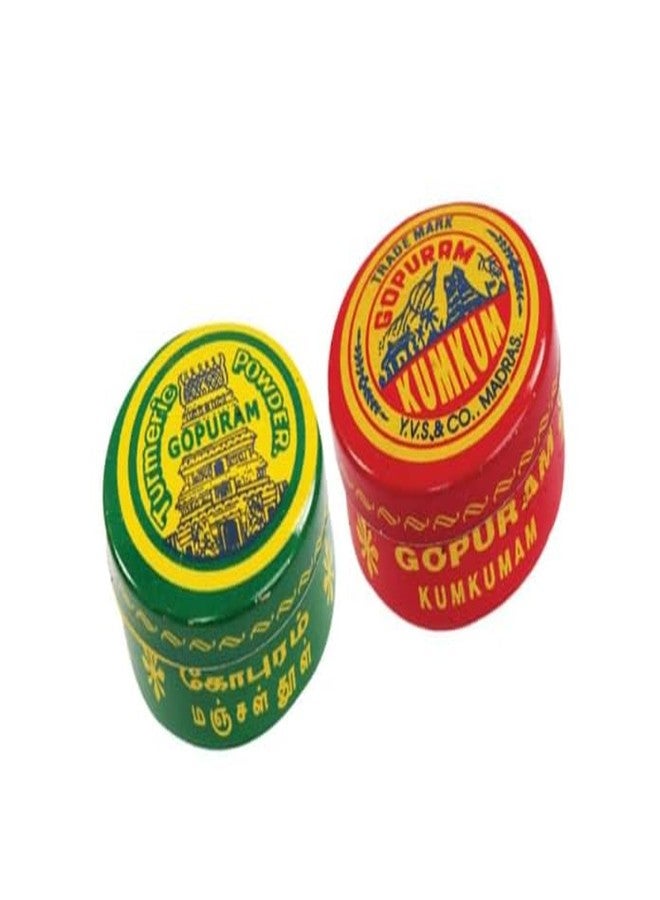 Kumkum and Turmeric Powder THAMBOOLAM Set (2G) TIN Gift Combo packs (20pc Kumkum+20pc Turmeric) - Pack of 40 Pieces. - Image 4