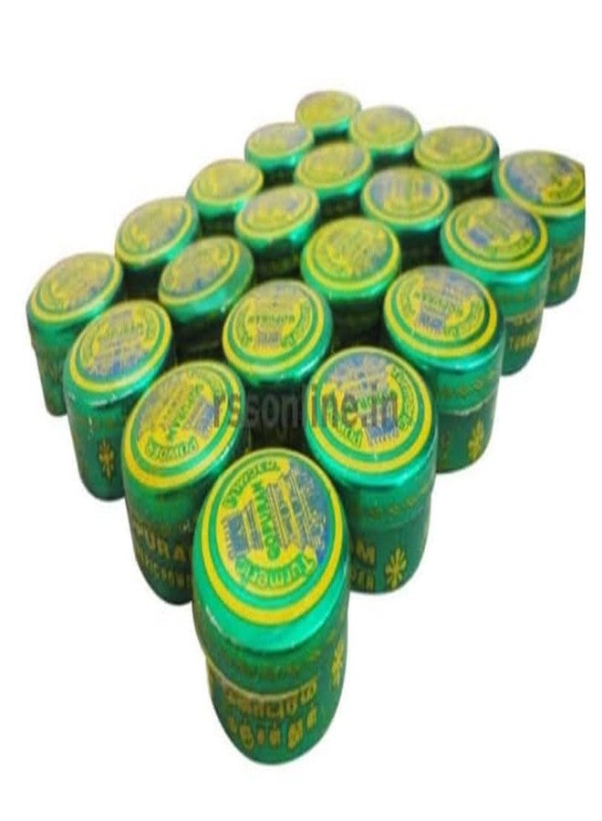 Kumkum and Turmeric Powder THAMBOOLAM Set (2G) TIN Gift Combo packs (20pc Kumkum+20pc Turmeric) - Pack of 40 Pieces. - Image 1