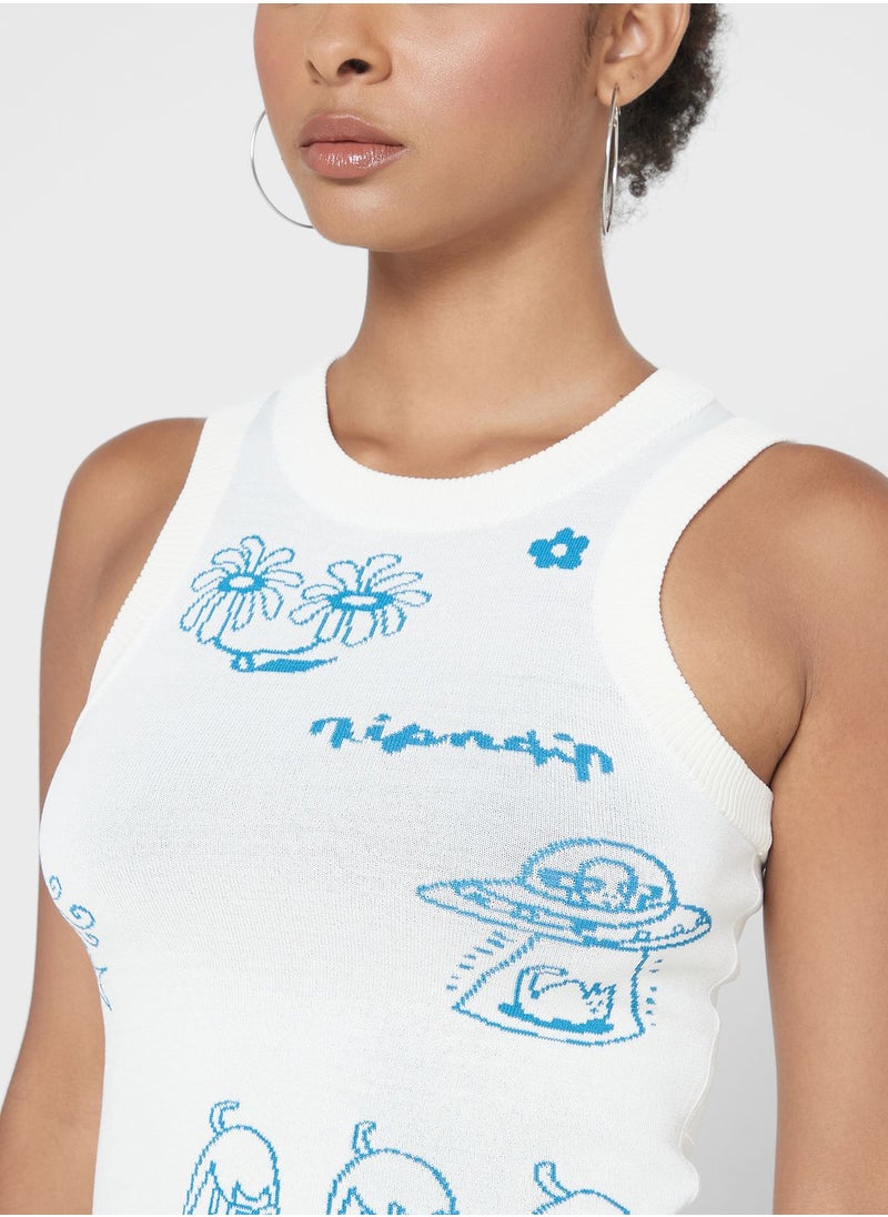 RIP N DIP - Blonded Knit Crop Top - Image 1
