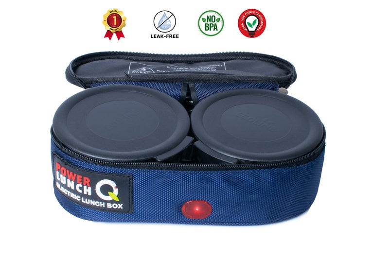 Ecoline Power Lunch Q2, Electric Lunch Box,Capacity 800ml,(2 Containers 400ml) Blue - Image 3